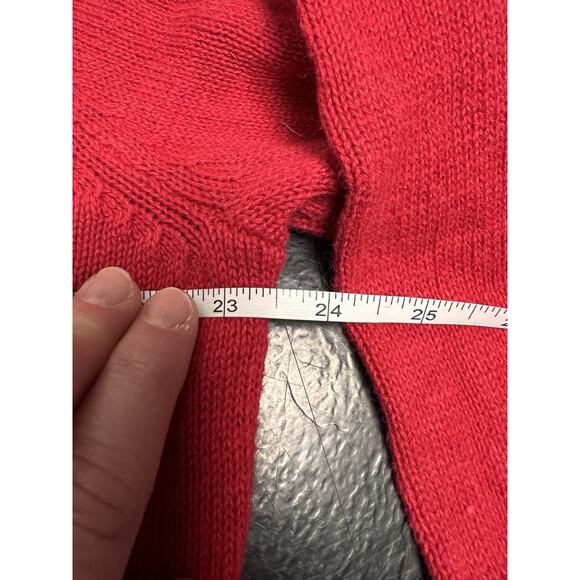 Vintage Tiara International Christmas Sweater Pointseta Cardigan XL Granny Glam - Picture 8 of 12